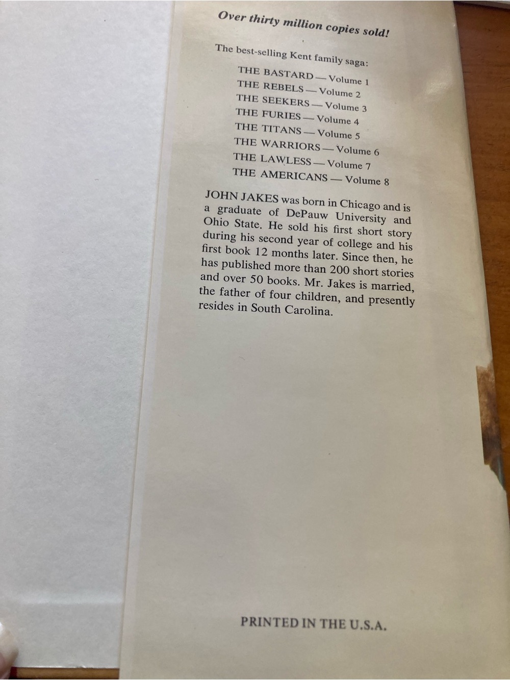 The Furies by John Jakes - White & Purple Hardcover - Picture 6 of 7